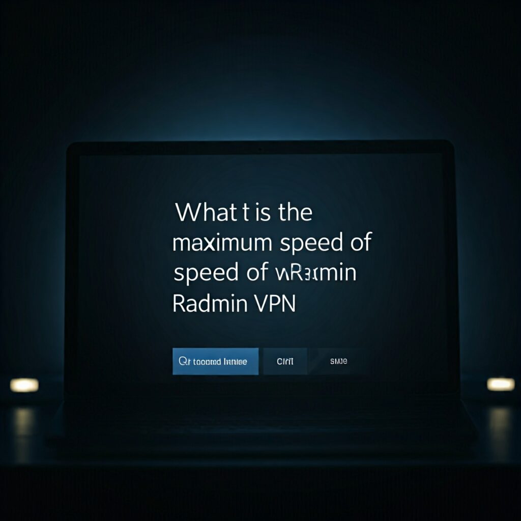 What is the maximum speed of Radmin VPN?